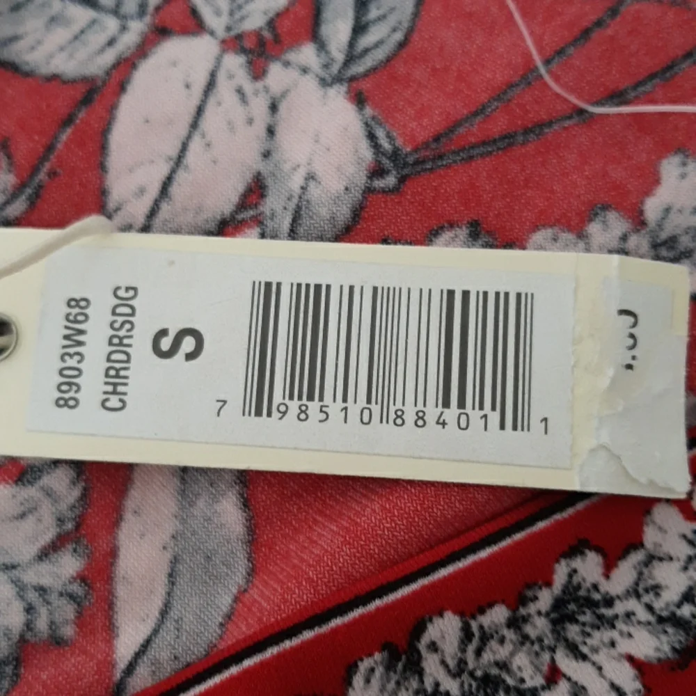 New Max Studio Size Small Red Floral Sleeveless Faux Wrap V-Neck Dress - Picture 12 of 16